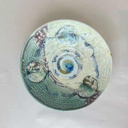 Fish Pond Medium Porcelain Bowls Juls Inventory Two-toned 3-Leaf