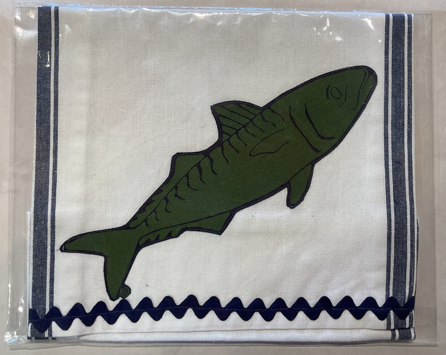 "Fish Towel" Afishinados Inventory Mackeral - Diagionally