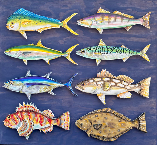 "Fisherman's Ojala" Wooden Panel M Gower Consignment