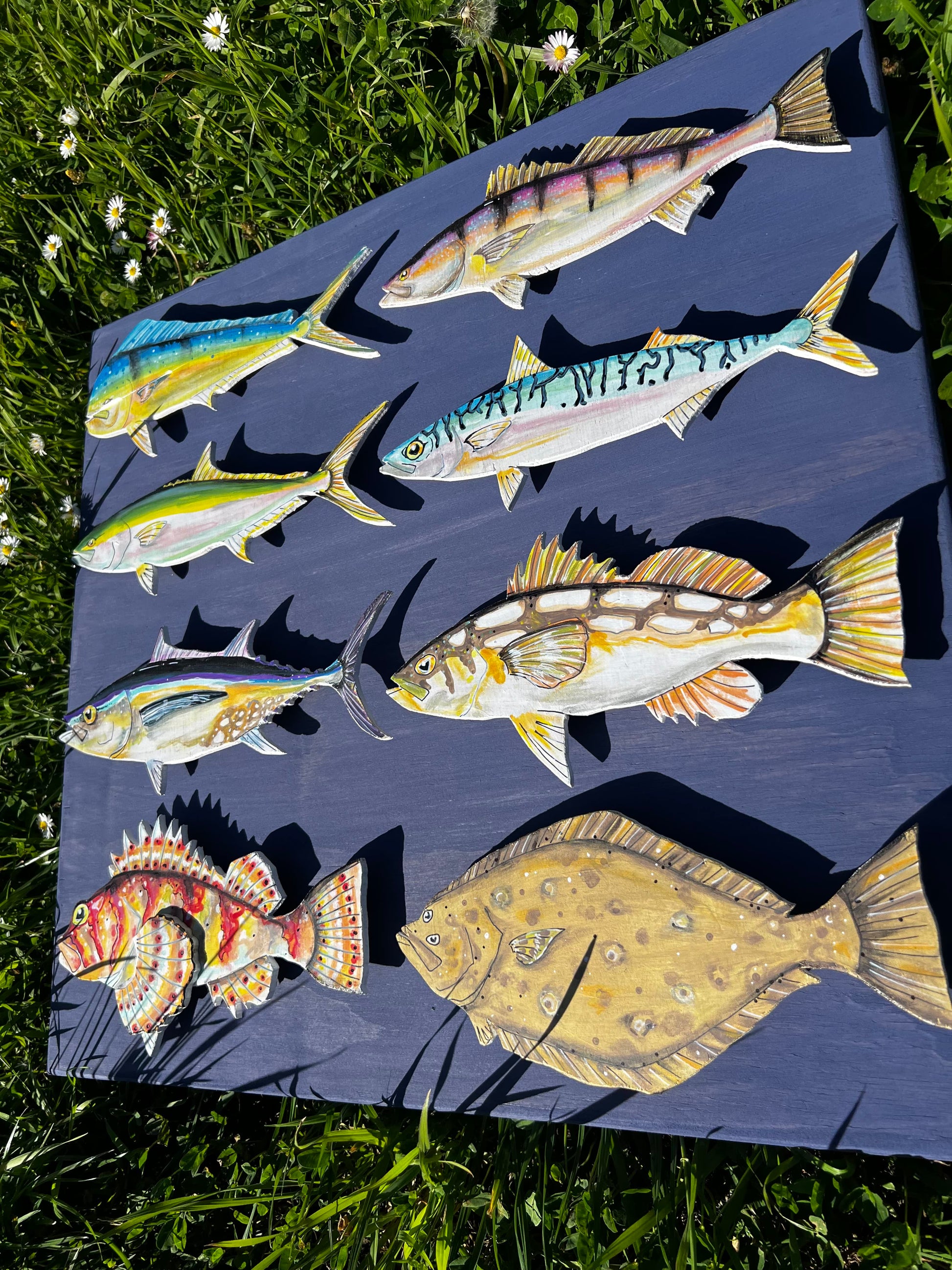 "Fisherman's Ojala" Wooden Panel M Gower Consignment