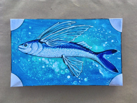 Flying Fish Retablos Penny Campbell Consignment #1 (10" x 6")