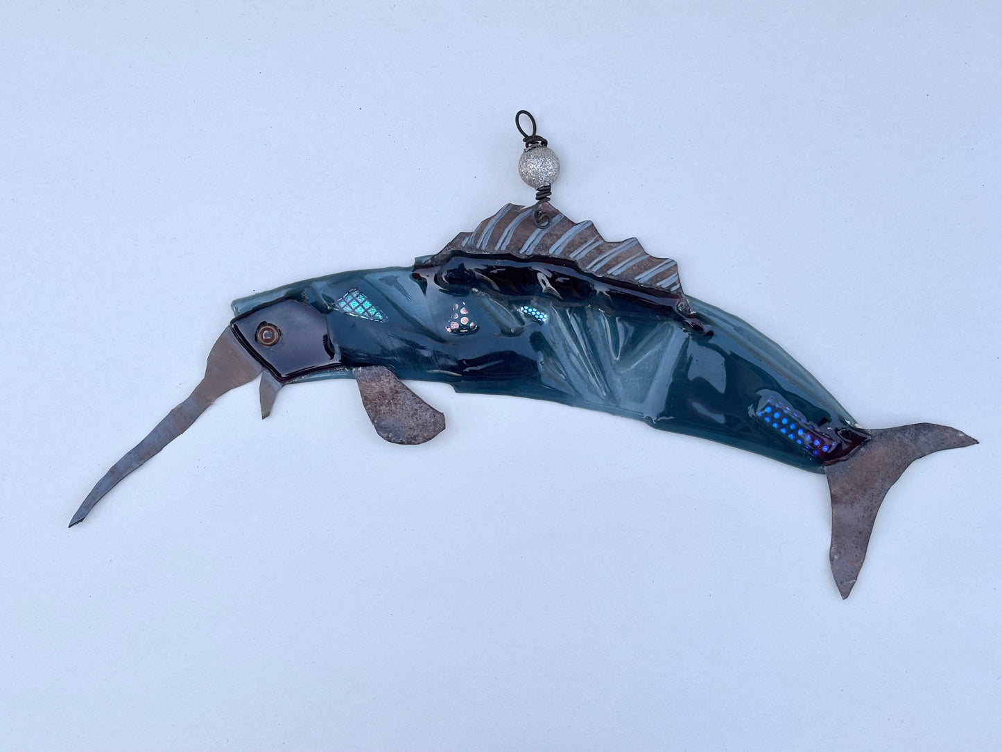 Fused Glass and Copper Swordfish Wired Glass Inventory