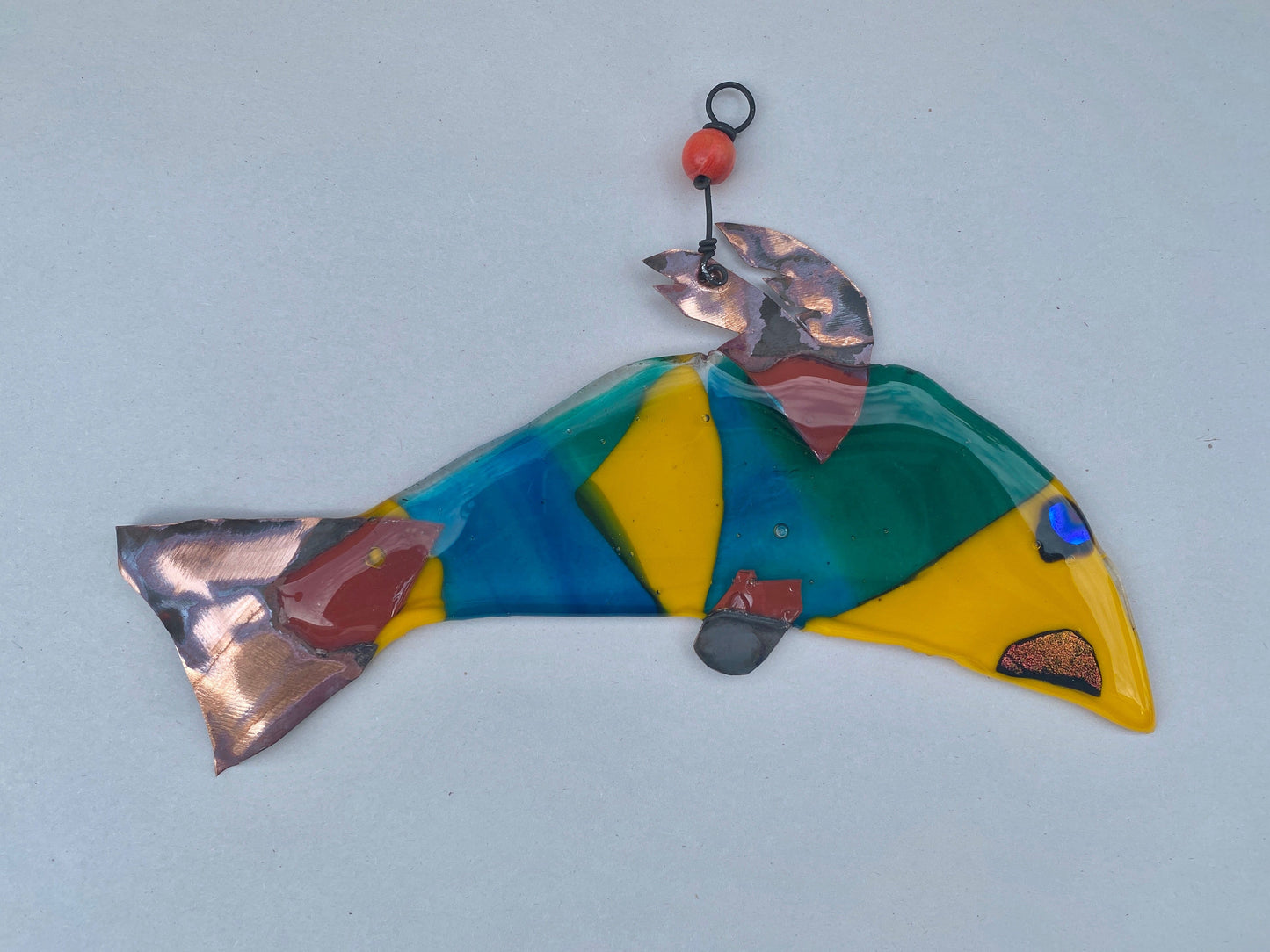 Fused Glass Flying Fish Wired Glass Inventory