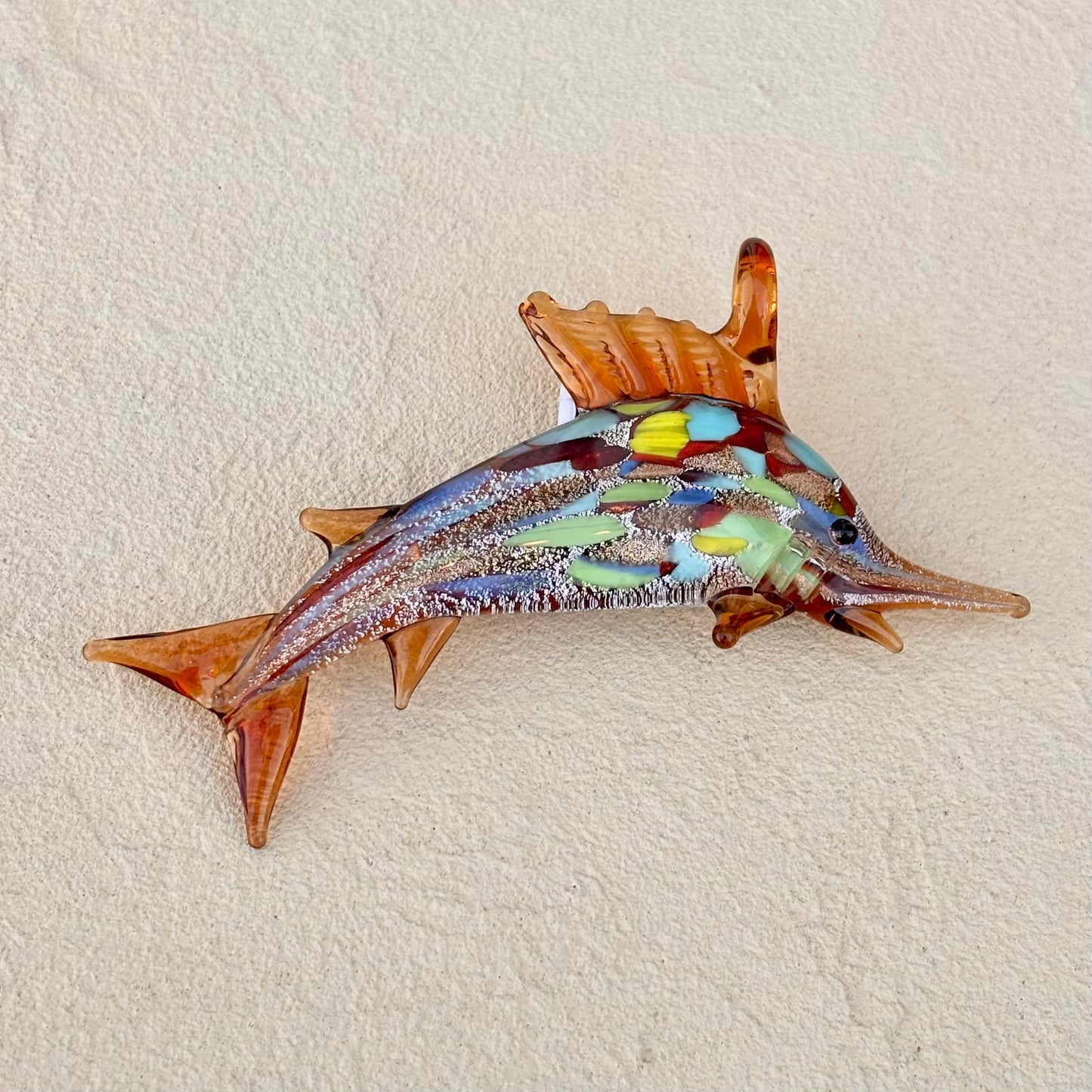Fused Glass Marlin Pin Afishinados Inventory