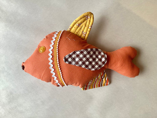 Garibaldi Fish Pillows K Hawthorne Consignment Polka Dot with brown plaid fins