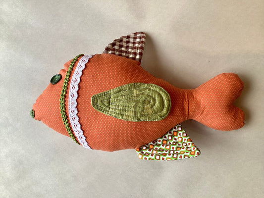 Garibaldi Fish Pillows K Hawthorne Consignment Polka dot with green floral fins