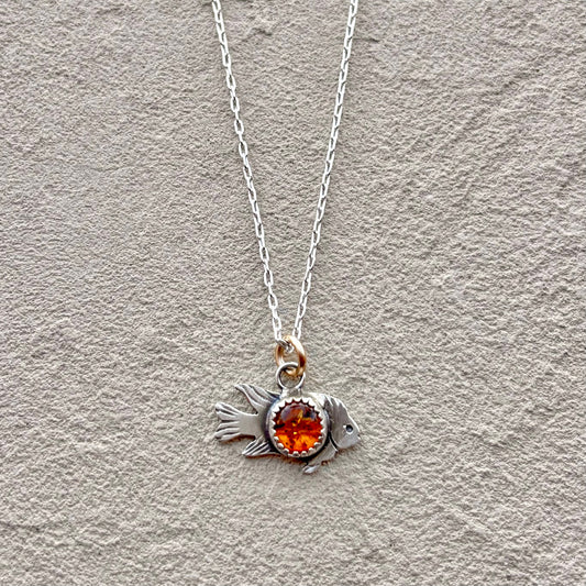 "Garibebe" Sterling Pendant on Chain J. Anderson LTL Inventory with Amber