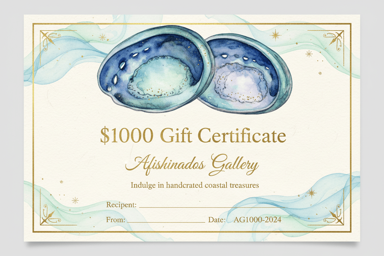 Gift Certificate Afishinados Inventory $1000