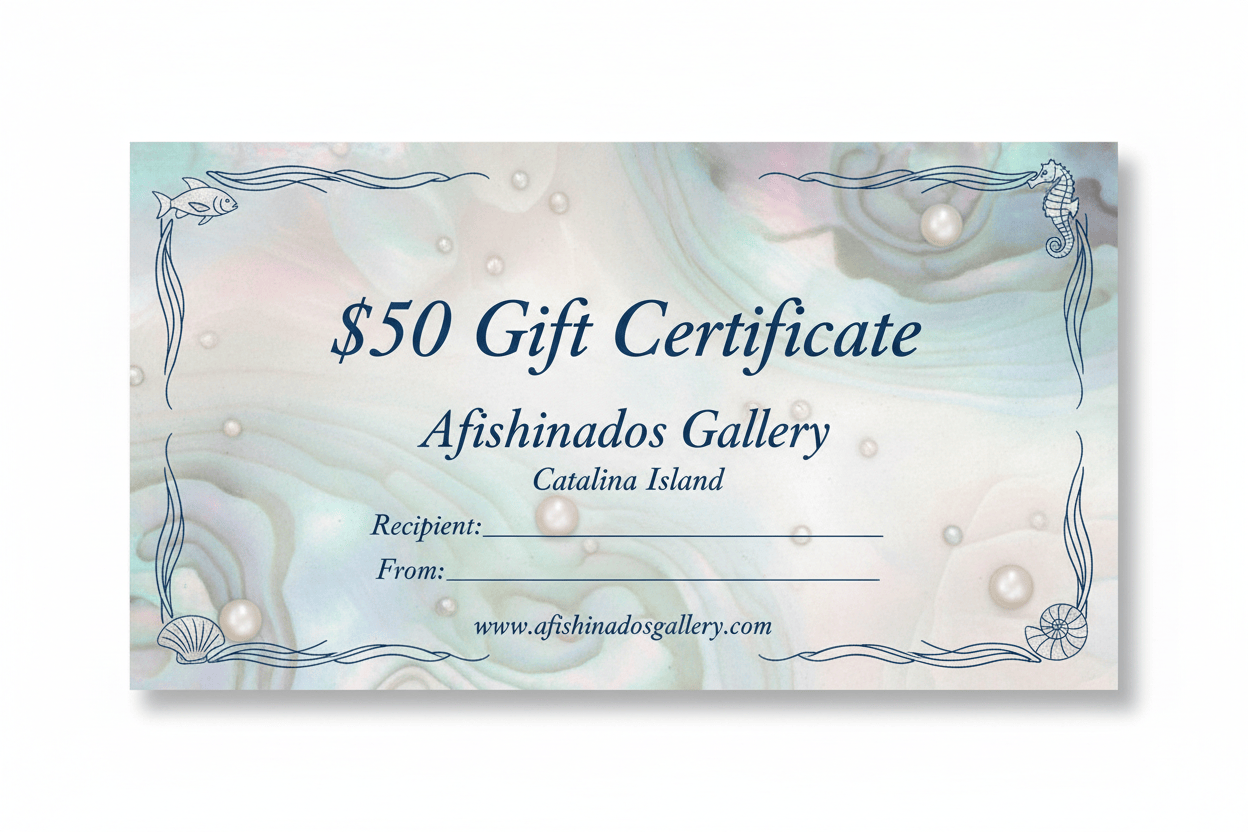 Gift Certificate Afishinados Inventory $50