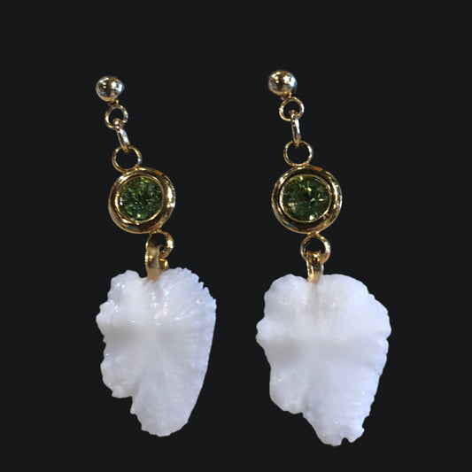 Green Cubic Zirconia Otolith Drop Magdalena Consignment