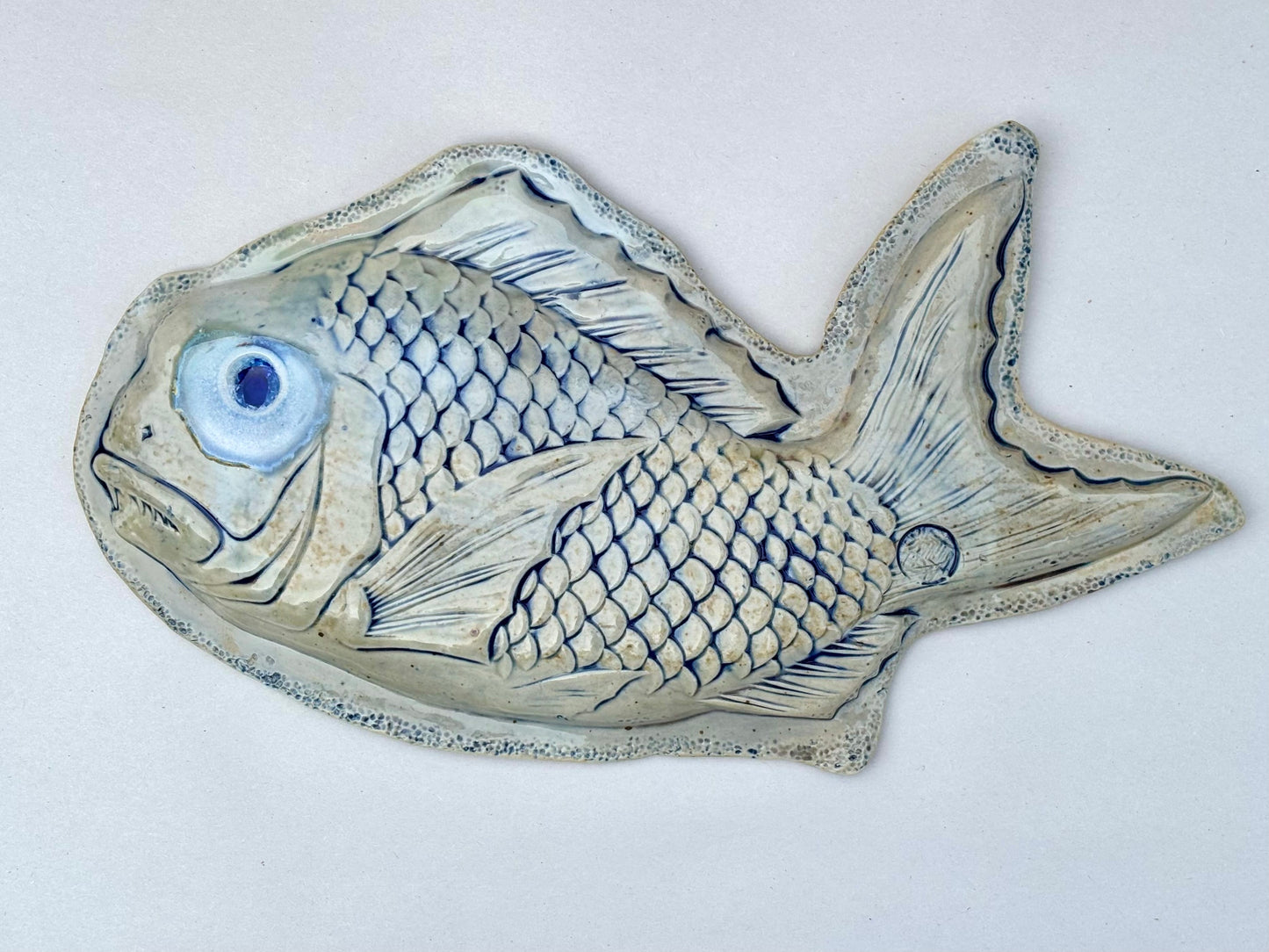 "Growling Fish" Wall Sculpture Juls Inventory LARGE: with border edge