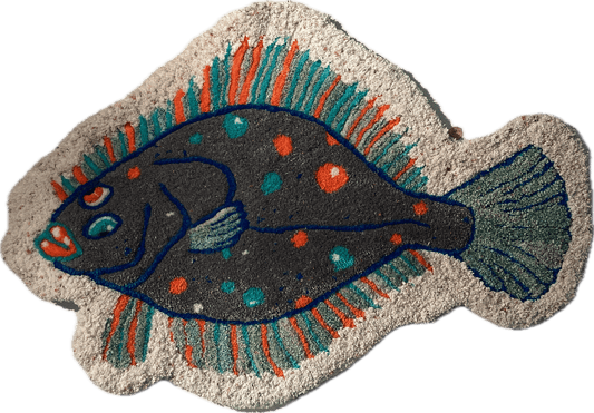 "Halibut" Rug Hand Tufted Andrea Forbush Consignment