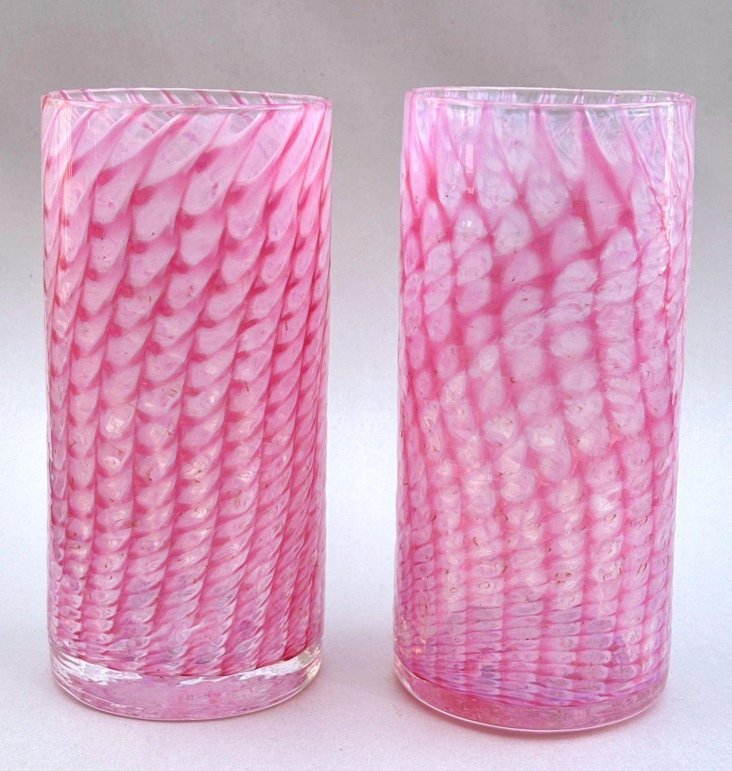 Hand Blown Glass Tumblers - Tall and Short Cody Nicely Inventory Pink - Tall 6.75" x 3"