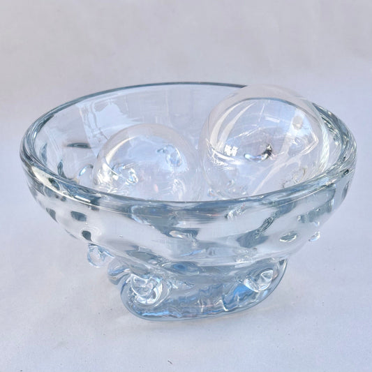 Hand-Blown "Sea Glass" Bowl by Mariah Conner Mariah A. Conner Consignment