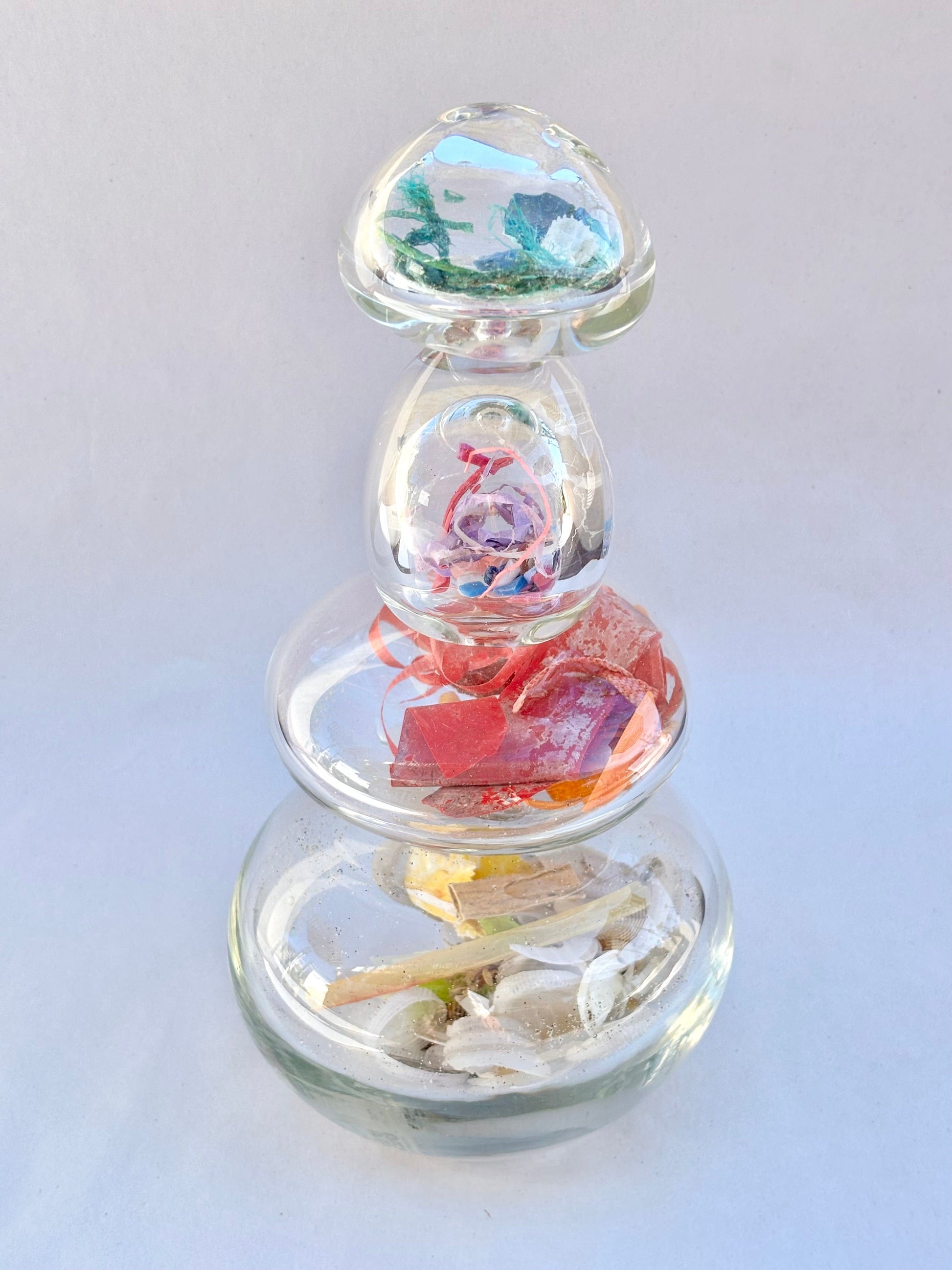 Hand Blown "Tipping Point" Glass Cairn by Mariah Conner Mariah A. Conner Consignment
