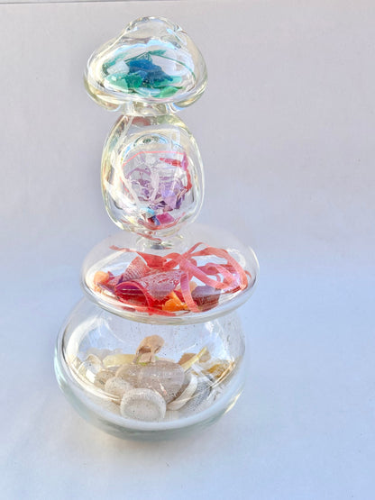 Hand Blown "Tipping Point" Glass Cairn by Mariah Conner Mariah A. Conner Consignment
