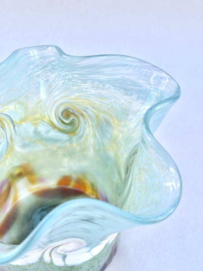 Hand-Blown "Wavy" Bowl by Mariah Conner Mariah A. Conner Consignment