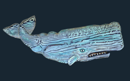 Hand Carved Sperm Whale by JP Bravo JP Bravo Consignment