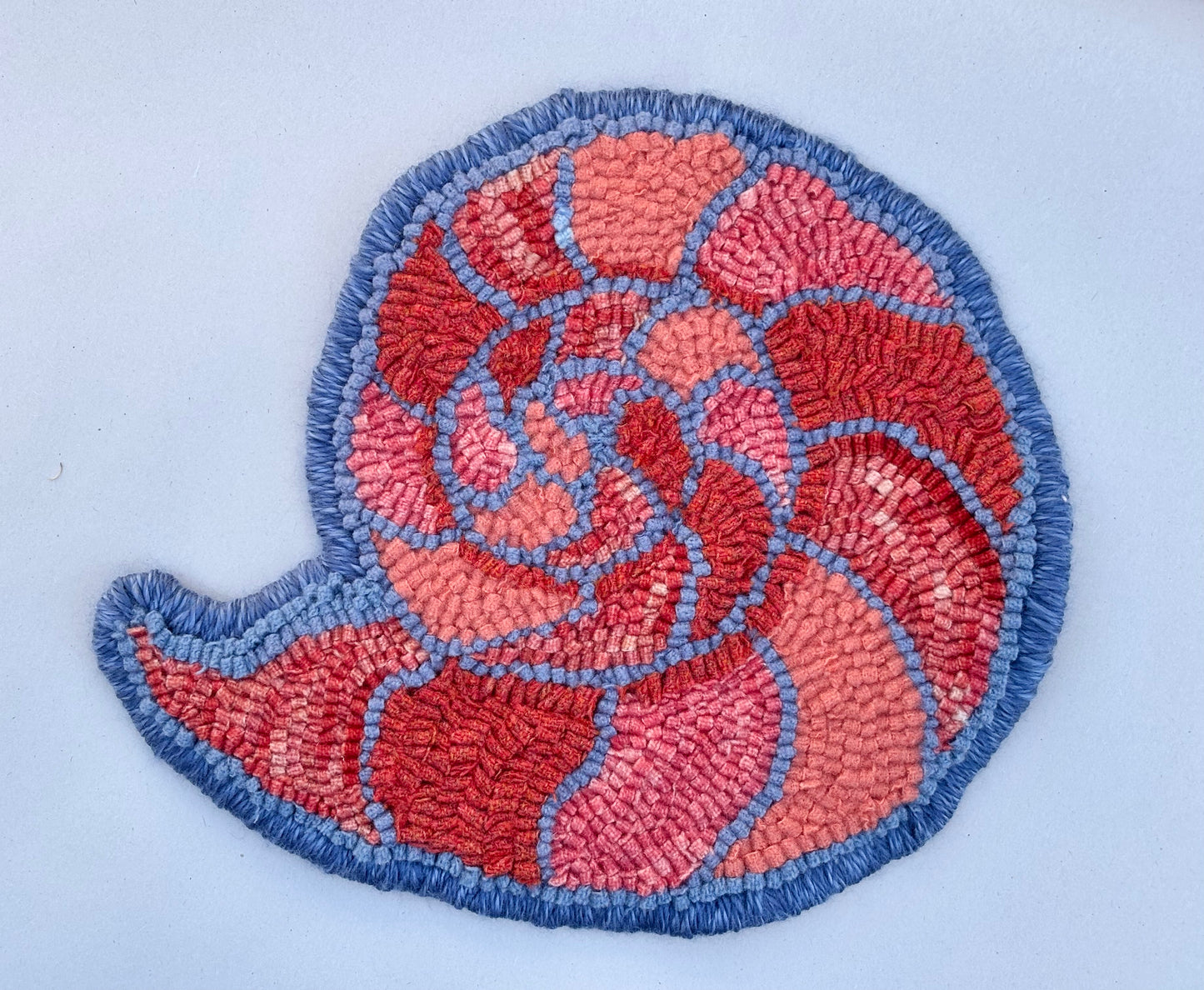Hand Hooked Wool Nautilus Trivet S Newton Consignment