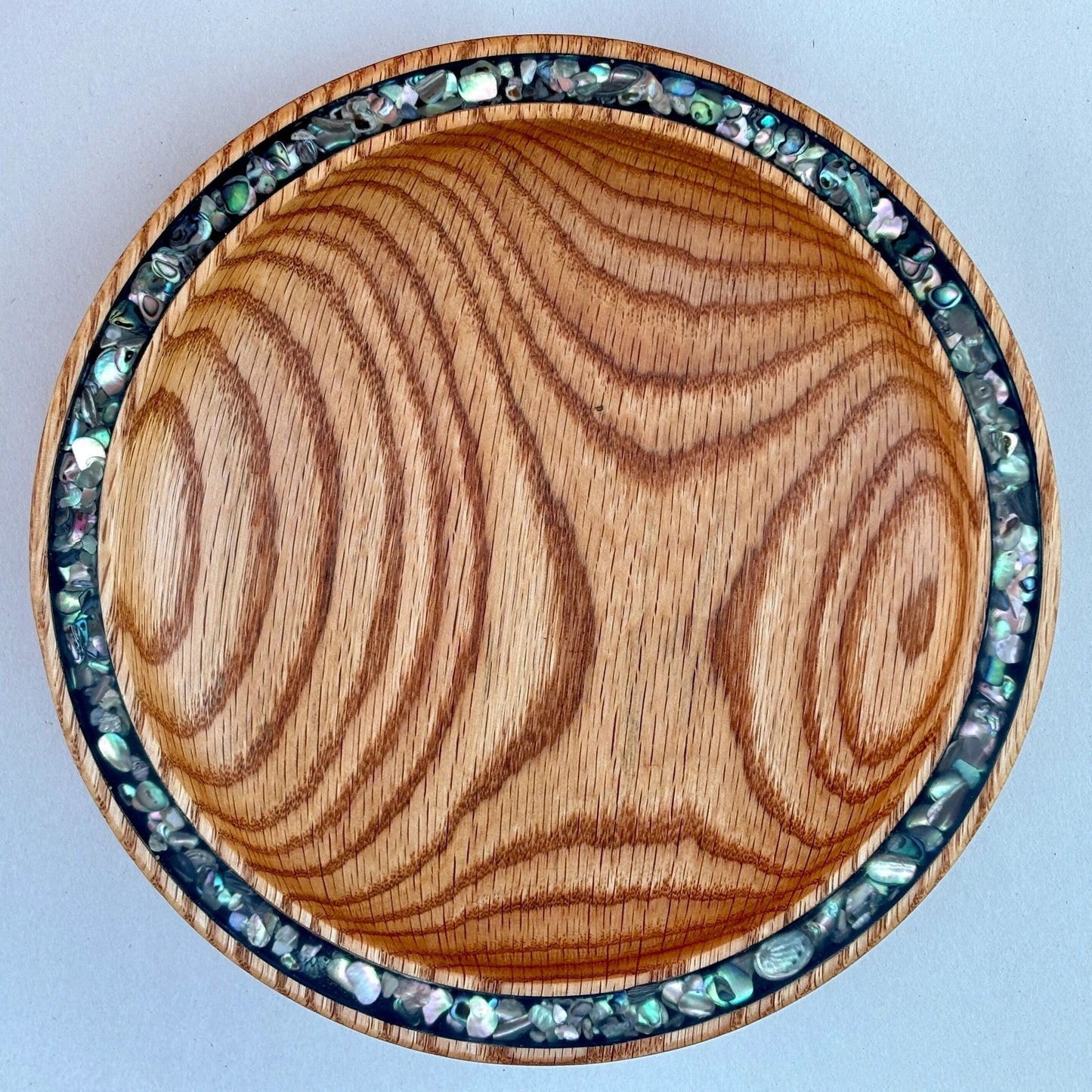 Hand Turned Wooden "Poke" Bowls Laughing Moon Inventory Large Ash Wood : 9.75" diameter with whole shells