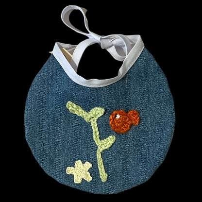 Handmade/Crocheted Denim Bibs K Hawthorne Consignment