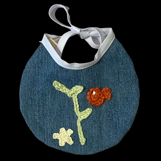 Handmade/Crocheted Denim Bibs K Hawthorne Consignment