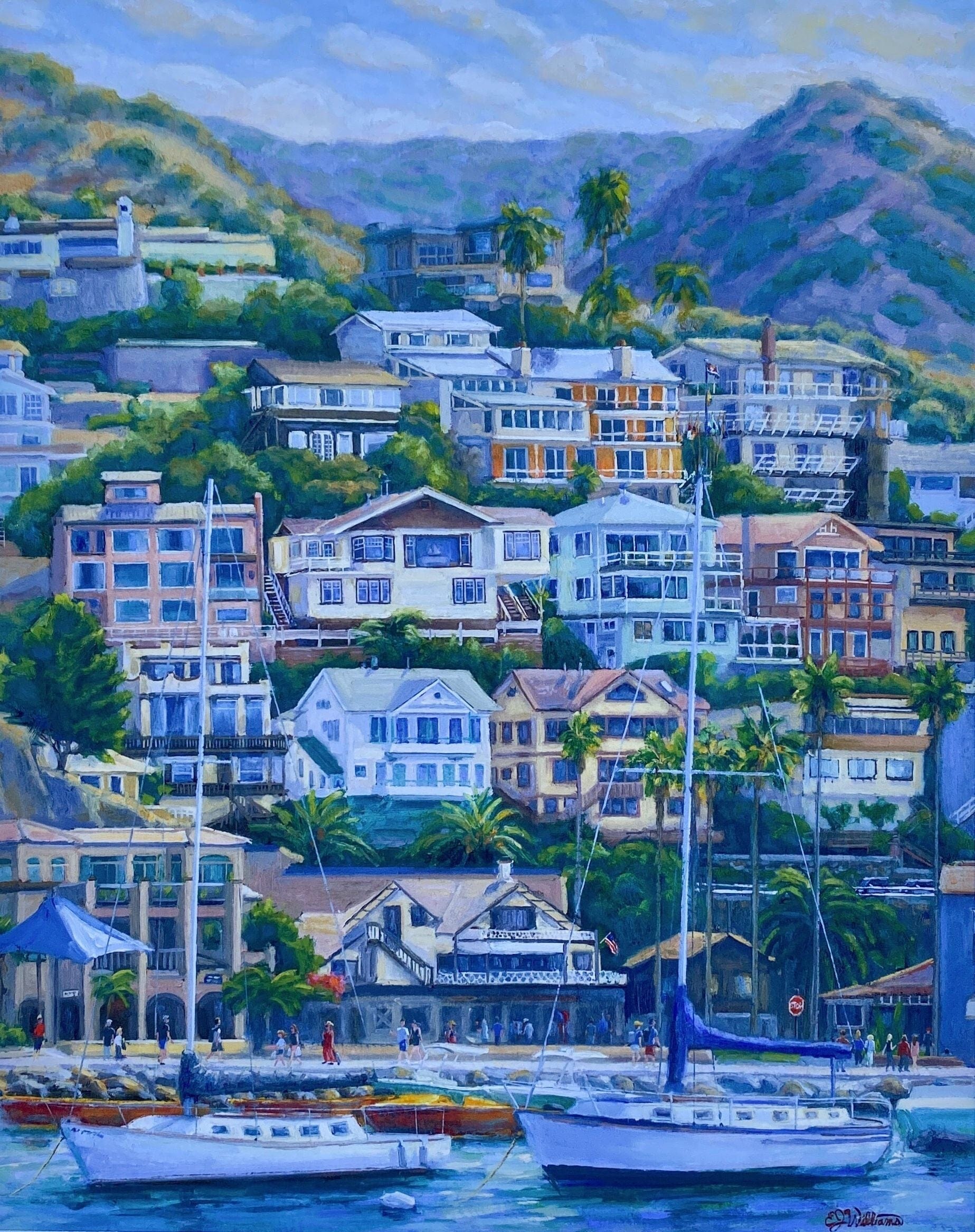 "Houses of Avalon" Giclee Print EJ Williams Consignment