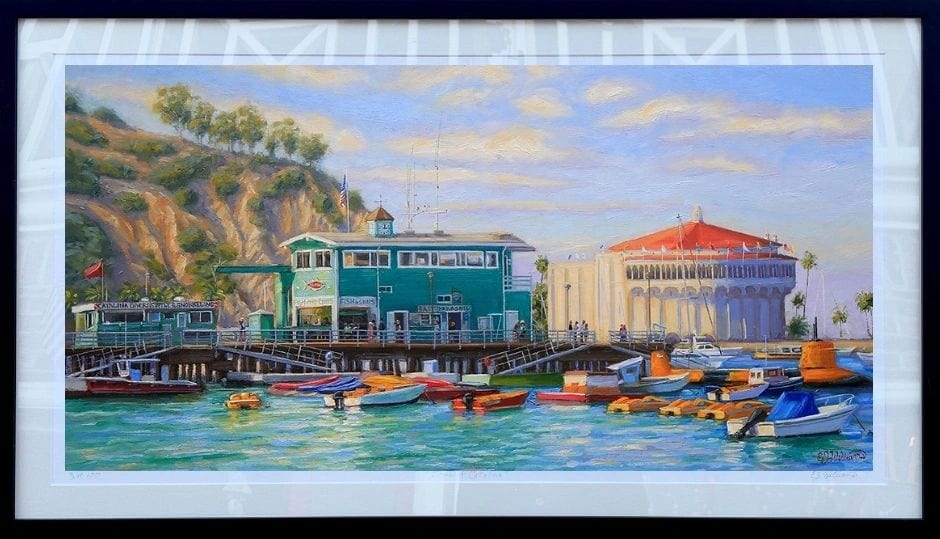 "Icons of Catalina" Framed Giclee Print EJ Williams Consignment Black Matte Frame