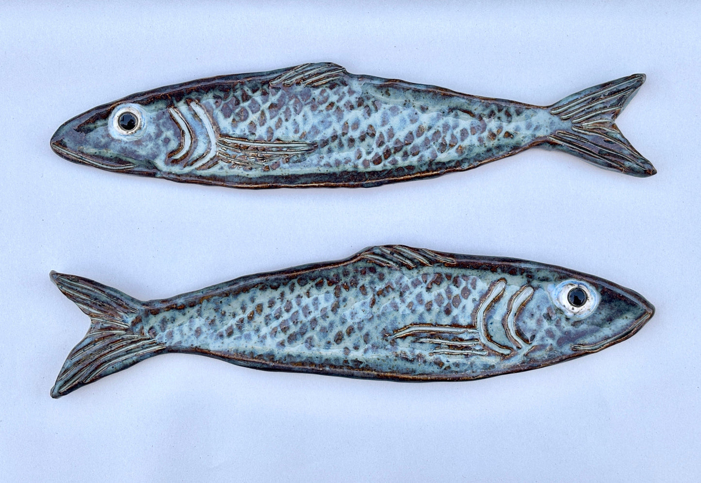 Large Ceramic Sardine Dishes Heidi Duran Consignment