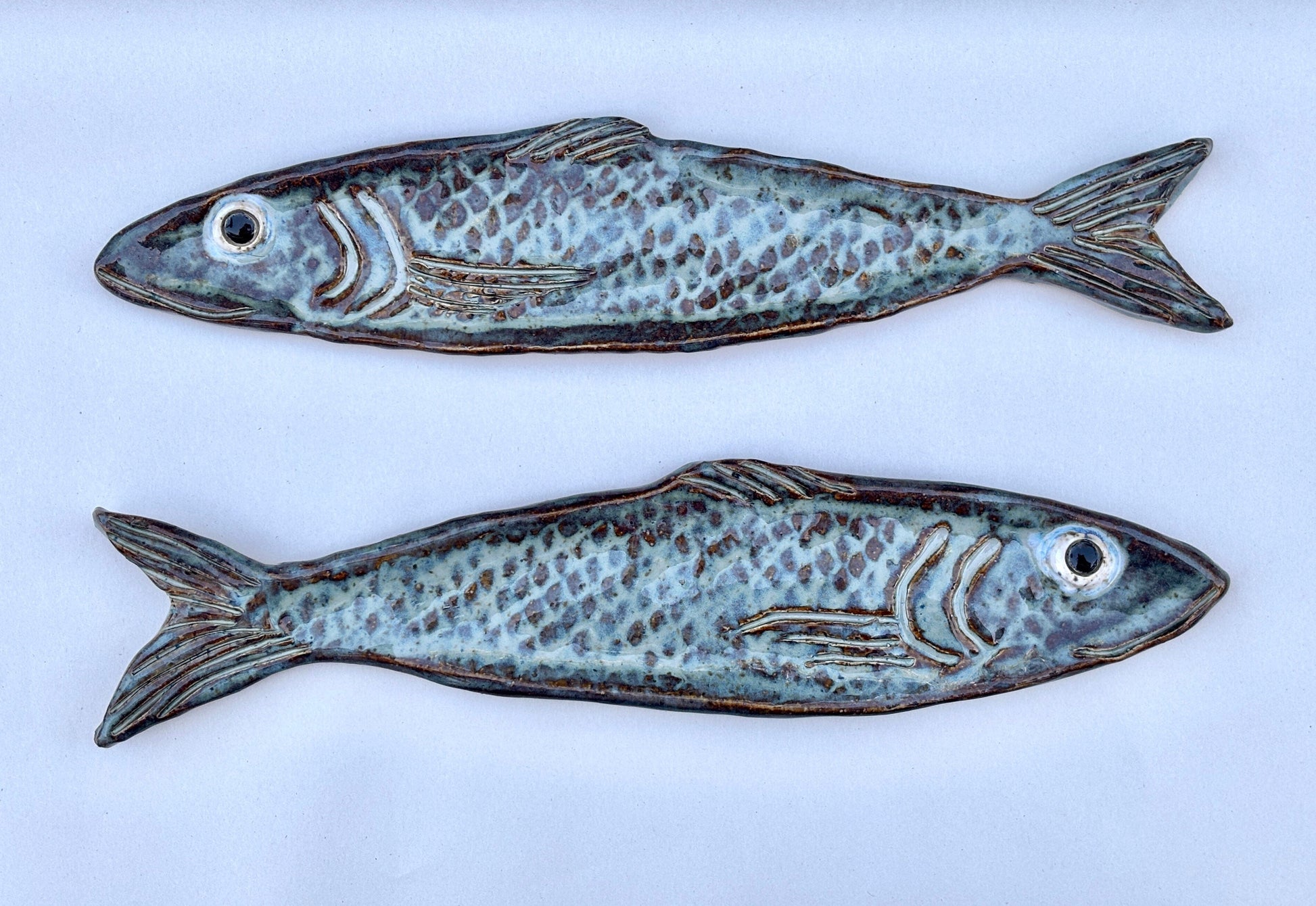 Large Ceramic Sardine Dishes Heidi Duran Consignment