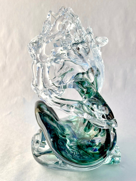Large Hand-Blown Glass "Wave" by Mariah Conner Mariah A. Conner Consignment