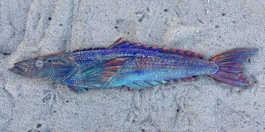 Large Wooden Barracuda Daniel Floyd Consignment