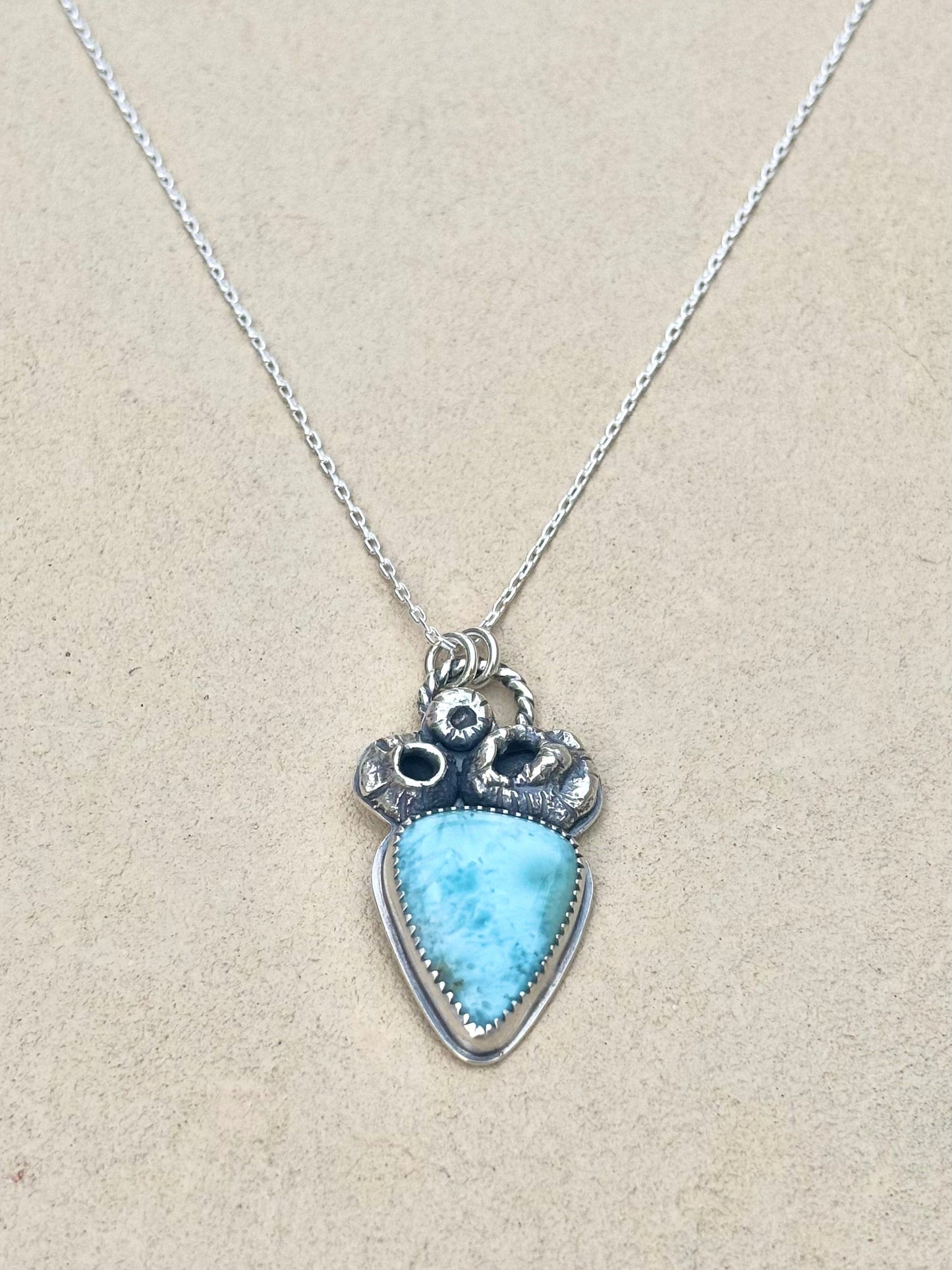 Larimar Barnacles Sterling Necklace J. Anderson LTL Inventory