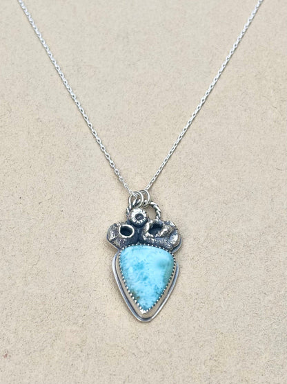 Larimar Barnacles Sterling Necklace J. Anderson LTL Inventory