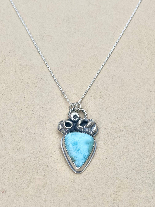 Larimar Barnacles Sterling Necklace J. Anderson LTL Inventory
