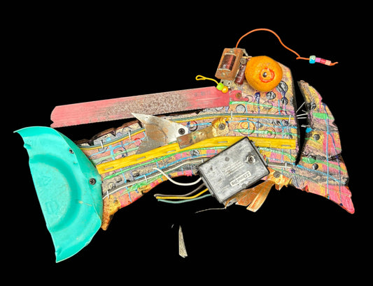 "Lemon-Eye" Angler Fish - Upcycled/Eco-Folk Art Rodrigo Consignment
