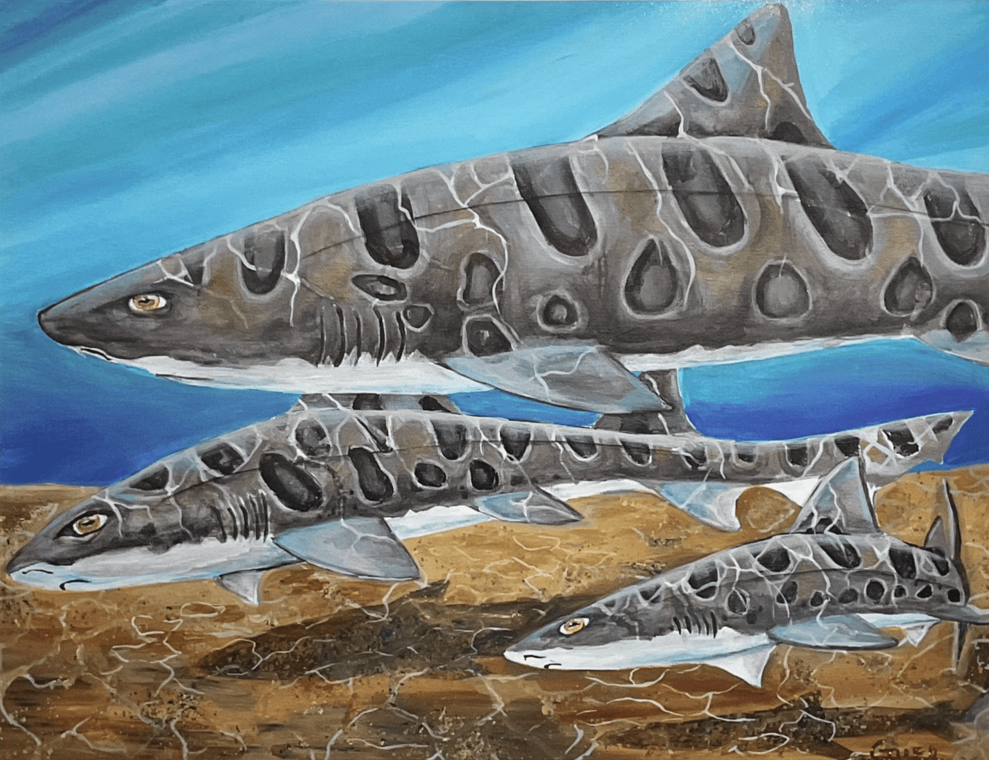 "Leopard Shark" Prints M Gower Consignment