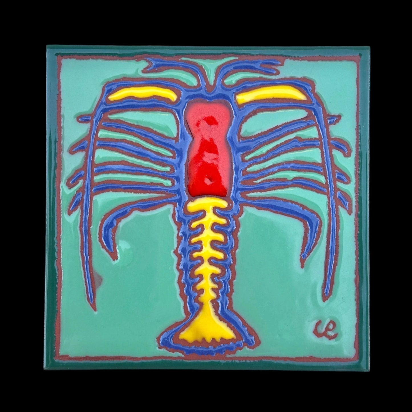 Lobster Hand Painted Tiles Chris R Inventory