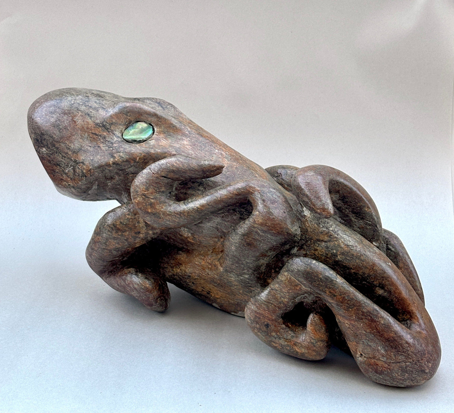 Locally Hand Carved Soapstone Octopus BUCK LOPEZ Inventory