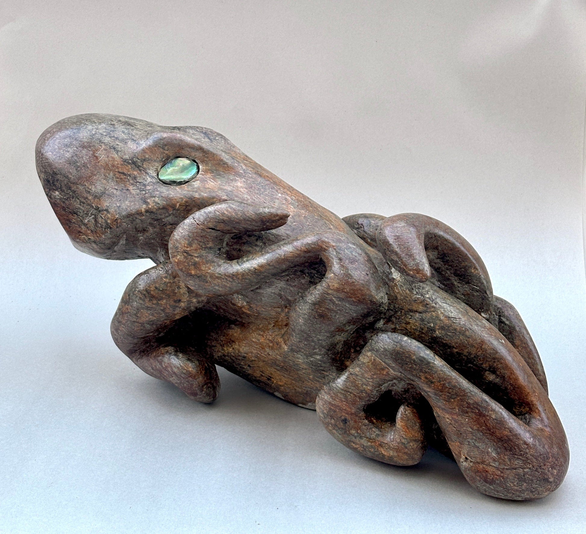 Locally Hand Carved Soapstone Octopus BUCK LOPEZ Inventory