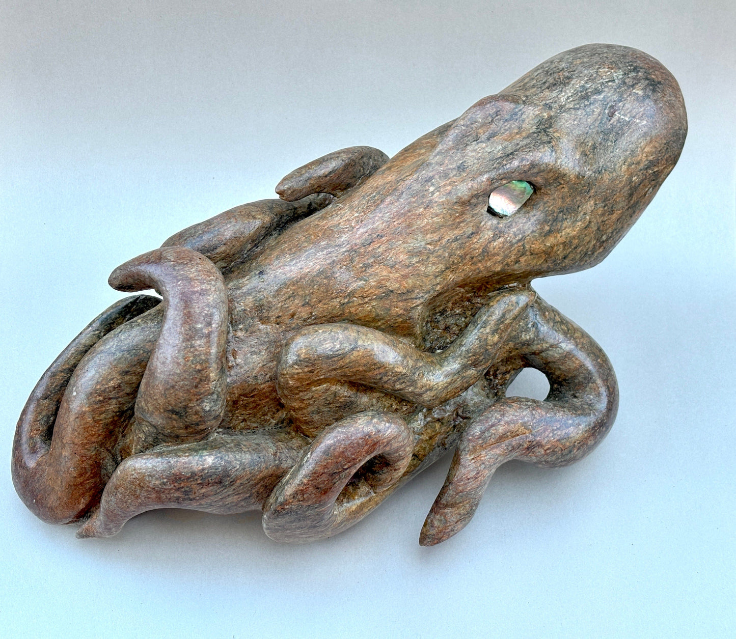 Locally Hand Carved Soapstone Octopus BUCK LOPEZ Inventory