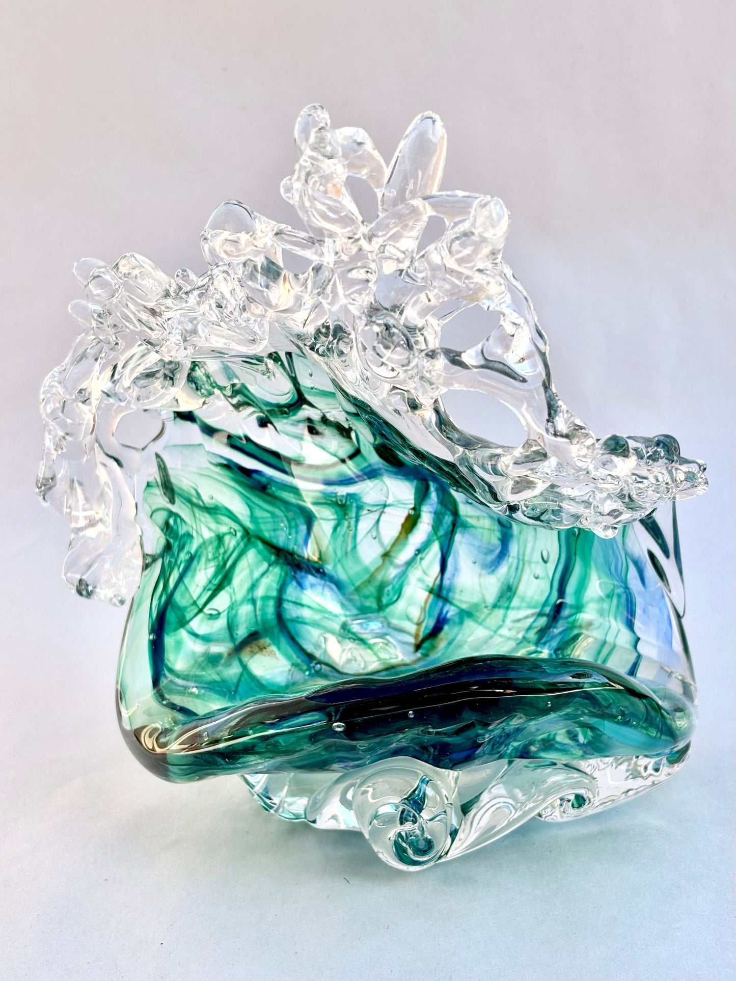 Medium Hand Blown Glass "Wave" Mariah A. Conner Consignment