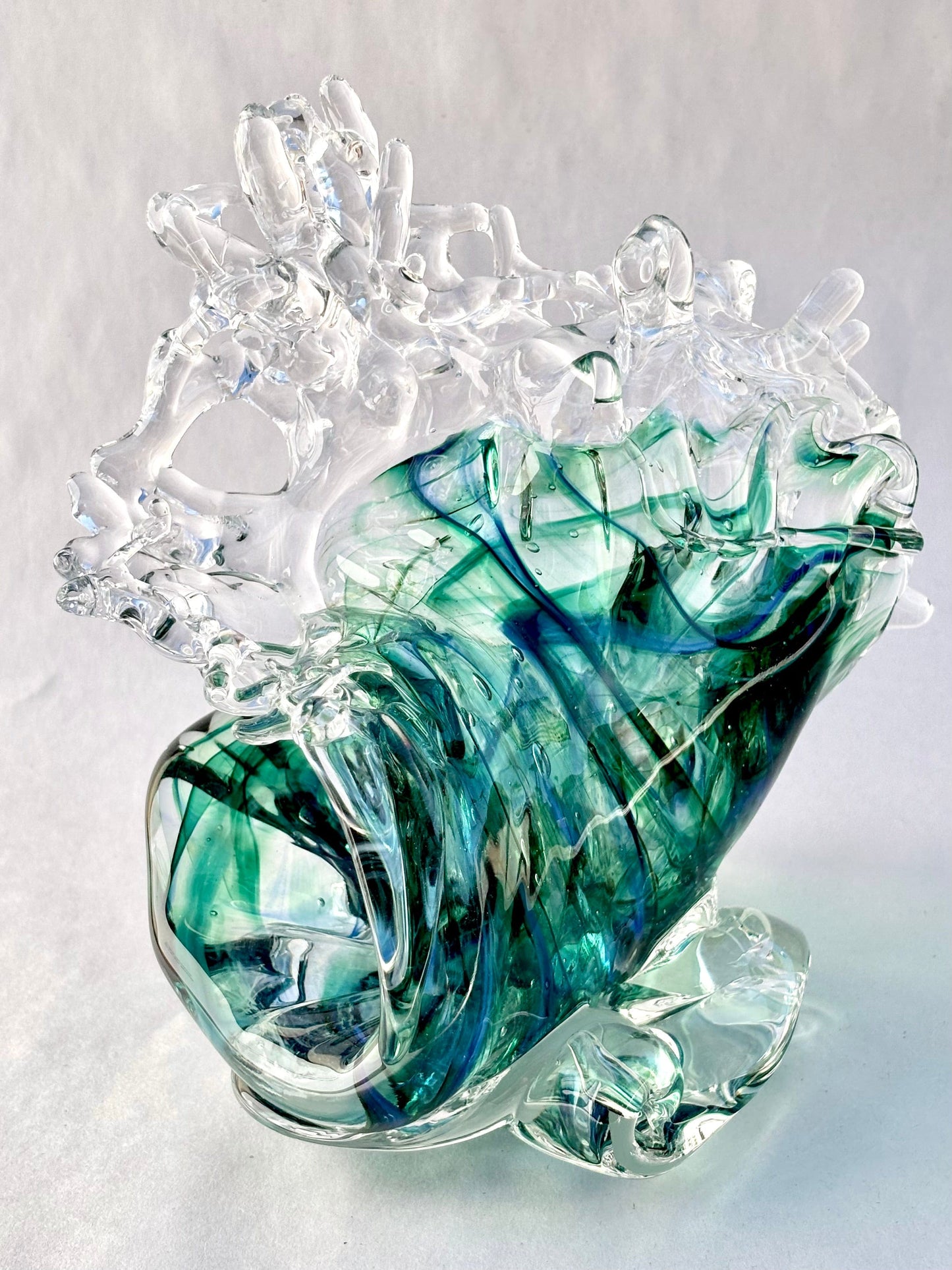 Medium Hand Blown Glass "Wave" Mariah A. Conner Consignment