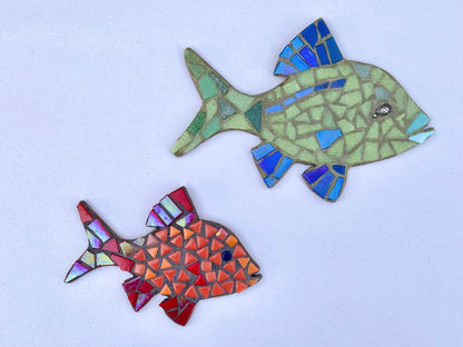Mosaic Glass Fish Wall Hanging Marion Dies Consignment