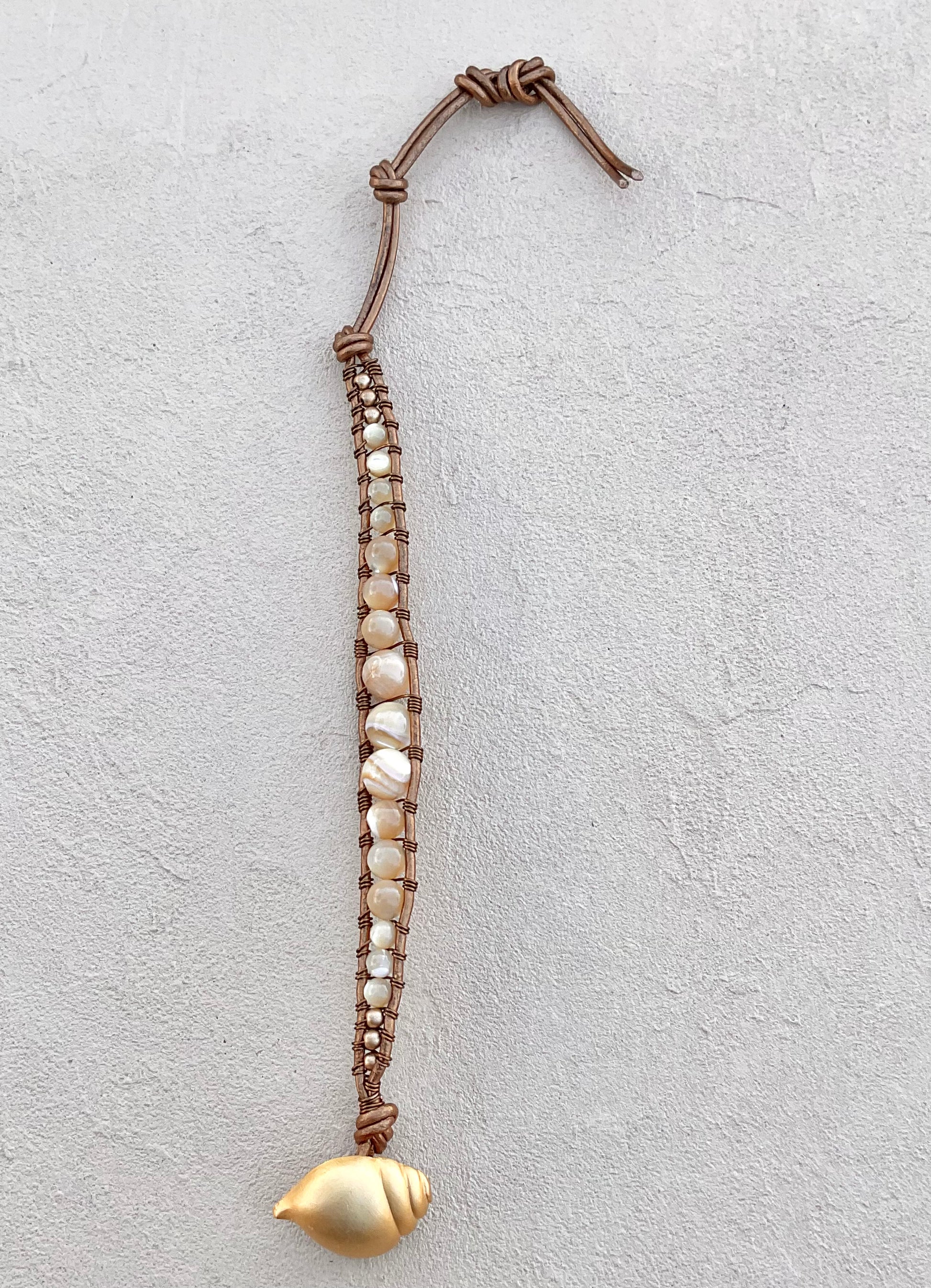 Mother of Pearl Leather Wrap Bracelets Heidi Duran Inventory