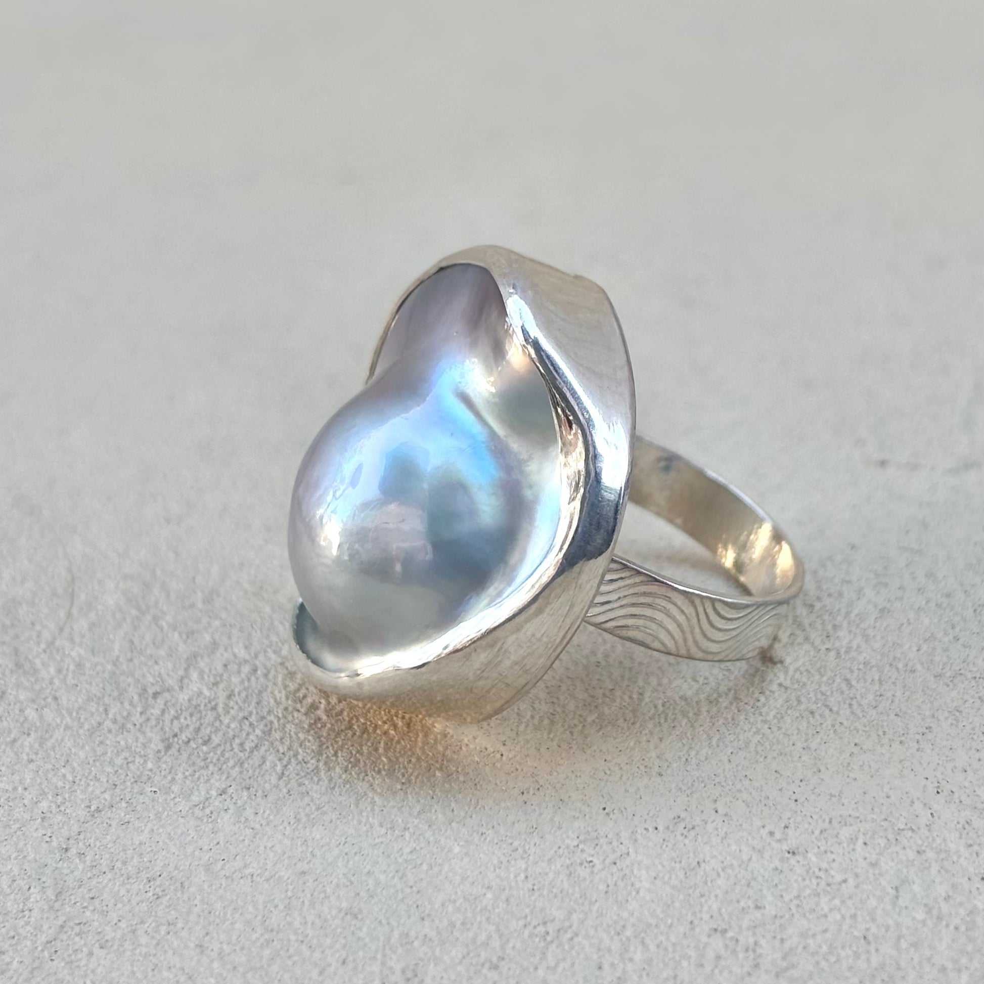NEW! Blister Pearl Sterling Rings Amy Jahn Consignment
