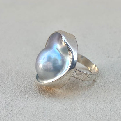 NEW! Blister Pearl Sterling Rings Amy Jahn Consignment