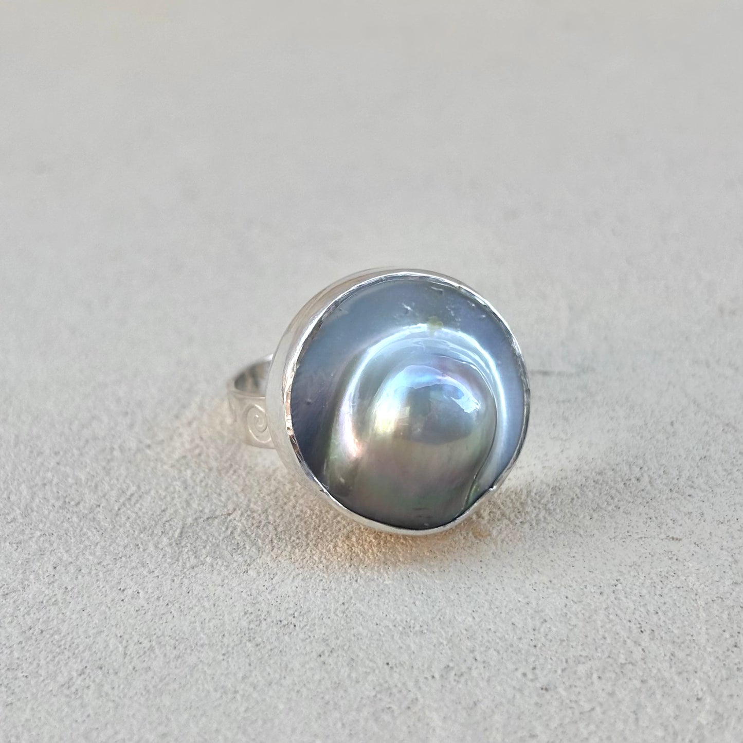 NEW! Blister Pearl Sterling Rings Amy Jahn Consignment 7.5