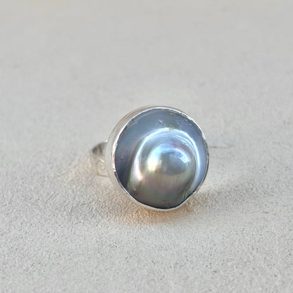 NEW! Blister Pearl Sterling Rings Amy Jahn Consignment 7.5