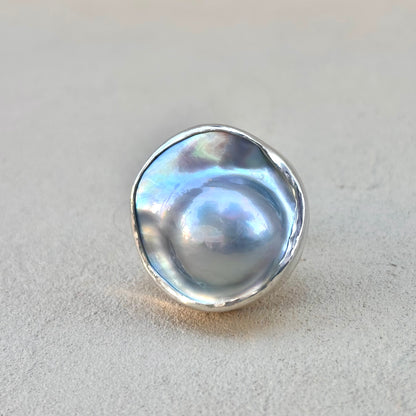 NEW! Blister Pearl Sterling Rings Amy Jahn Consignment 9.25